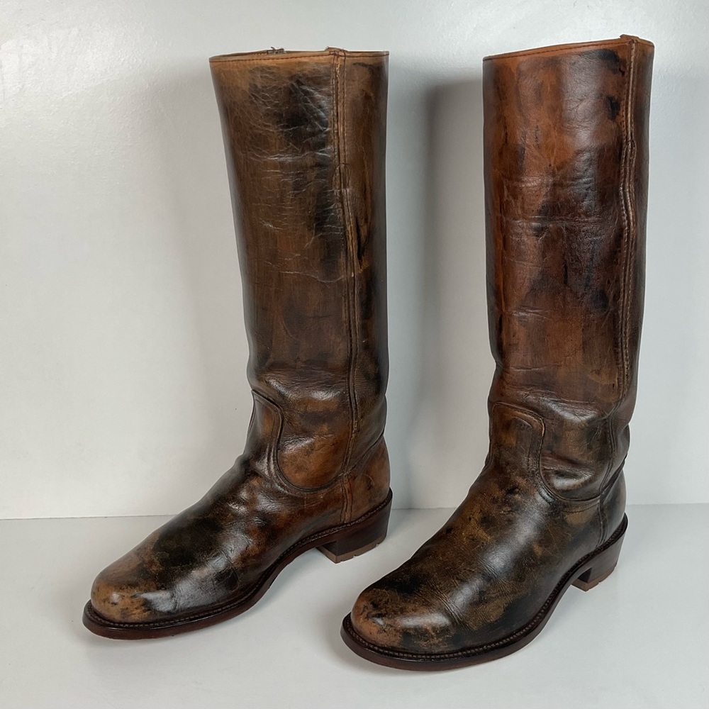Vintage Frye Black Label | Tall Campus Boots | Distressed Style | Men’s 9.5 EE